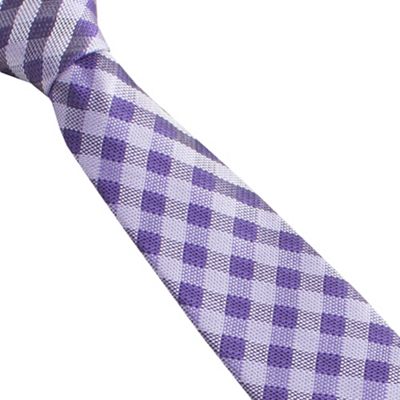Purple gingham tie